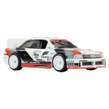 Hot Wheels Audi 90 Quattro Racing White Forza Hot Wheels Premium Pop Culture 1:64 Diecast 956R, detailed miniature diecast model of a race car with white, black, red, and grey livery, featuring sponsor logos and aerodynamic features.