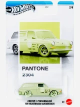 Hot Wheels Silver Series Pantone Off Road Special Edition JKY47-956B, diecast toy car in Pantone 2304 color resembling a '69 Volkswagen Squareback.