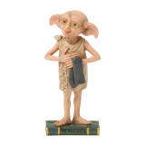 Enesco Dobby Personality Pose Jim Shore Harry Potter 4.5-Inch Figurine, detailed figure of Dobby the house elf with expressive eyes, standing with a graceful pose and holding a cloth, crafted in a whimsical style.