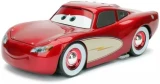 Jada Toys Lightning McQueen Pixar Cars Cruising Jada Toys Hollywood Rides 1:24 Diecast, red diecast toy car with animated eyes and racing decals.