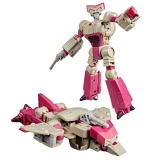 Transformers Kranix Transformers Studio Series The Movie Deluxe Class 5.5-Inch Action Figure, beige and pink robot in a dynamic pose with a matching vehicle.