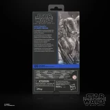 Star Wars Mercenary Guard Droid Star Wars The Black Series The Mandalorian & Grogu 6-Inch Action Figure, product packaging with a detailed black and white illustration of the droid.