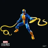 Marvel Constrictor Marvel Legends Secret Wars 6-Inch Cardback Action Figure, detailed blue and yellow costume figure with snake-themed accessories against a black background.