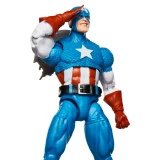 Marvel Captain America Marvel Legends Secret Wars 6-Inch Cardback Action Figure, detailed collectible figure of Captain America in his blue costume with white star emblem, red and white striped torso, and red gloves, saluting with intricate armor and textured design.