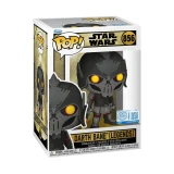 Funko Darth Bane (Legends) Star Wars Funko Pop! Vinyl Figure #856 Specialty Series, front view of the black armored Darth Bane figure inside a display box with logo and details