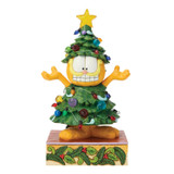 Garfield LED Dressed Christmas Jim Shore 8 Inch Figurine Garfield Collection 6018795