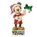 Mickey with Candy Cane Jim Shore 5.5 Inch Figurine Disney Traditions 6018711