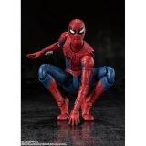 Dragon Ball Z Spider-Man Brand New Day S.H.Figuarts 6-Inch Action Figure, a highly detailed Spider-Man poseable action figure crouching with a black background.