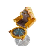 Marvel Kang the Conqueror Marvel Legends 6-Inch Action Figure with Throne, a detailed toy figure of Kang seated on a futuristic throne with a circular base and blue accents.