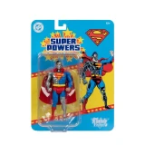 DC Comics Cyborg Superman DC Super Powers Wave 13 McFarlane 4.5-Inch Action Figure, figure of Cyborg Superman with robotic and human features, wearing a Superman emblem on his chest, packaged in a colorful blister card with comic-style artwork.