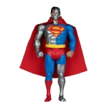 DC Comics Cyborg Superman DC Super Powers Wave 13 McFarlane 4.5-Inch Action Figure, a detailed superhero toy with a half metallic, half traditional costume, complete with a red cape and iconic Superman emblem.