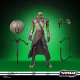 Star Wars Embo Star Wars Vintage Collection 3.75-Inch Action Figure VC406, detailed figure with accessories including a shield, gloves, and weapon stands against a green background.