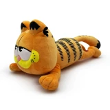 Youtooz Garfield Lying Down 16-Inch Weighted Soft Minky Plush, a plush toy of Garfield the cat lying down with a fun and detailed design, soft and plush texture, and vibrant orange and black stripes.