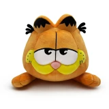 Youtooz Garfield Lying Down Youtooz 16-Inch Weighted Soft Minky Plush, a soft orange plush toy of Garfield lying down with detailed facial features and expressive eyes.