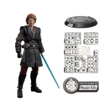 Blokees Anakin Skywalker Blokees Star Wars Revenge of the Sith Champion Class CC08 Model Kit, featuring a detailed action figure of Anakin Skywalker holding a blue lightsaber and packaging with plastic model parts and assembly tools.