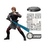 Blokees Anakin Skywalker Blokees Star Wars Revenge of the Sith Champion Class CC08 Model Kit, detailed action figure with a blue lightsaber and model builder parts.