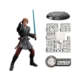 Blokees Anakin Skywalker Blokees Star Wars Revenge of the Sith Champion Class CC08 Model Kit, featuring a detailed action figure of Anakin Skywalker with a blue lightsaber, alongside assembling parts and accessories for building a Star Wars character model.