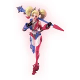 Blokees Harley Quinn Blokees DC Champion Class CC04 Model Kit, featuring a detailed figure of Harley Quinn with her signature mallet and roller skates, in a dynamic pose.