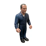 Zombie Sailor Hannibal Lecter Silence of the Lambs Heels and Faces 4.5-Inch Vintage-Style Action Figure, detailed collectible figure of Hannibal Lecter in prison jumpsuit with a smiling face and realistic features.