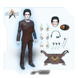 Star Trek Weyoun Vorta Star Trek Deep Space Nine 7-Inch Action Figure (Dominion), featuring a detailed Weyoun figure with interchangeable hands, head accessories, and various sci-fi themed accessories on a blue grid background.