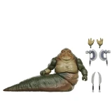 Star Wars Rotta the Hutt Deluxe Star Wars Vintage Collection 3.75-Inch Action Figure, Rotta the Hutt figure with alternate hands and silver weapons on a white background