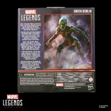 Marvel Green Goblin Marvel Legends Spider-Man No Way Home 6-Inch Action Figure, back of the collectible figure box featuring Green Goblin artwork, multilingual product details, and safety information