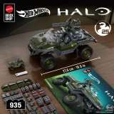 UNSC M12 Warthog Hot Wheels Brick Shop Halo 935-Piece 1:22 Building Set (25th Anniversary)