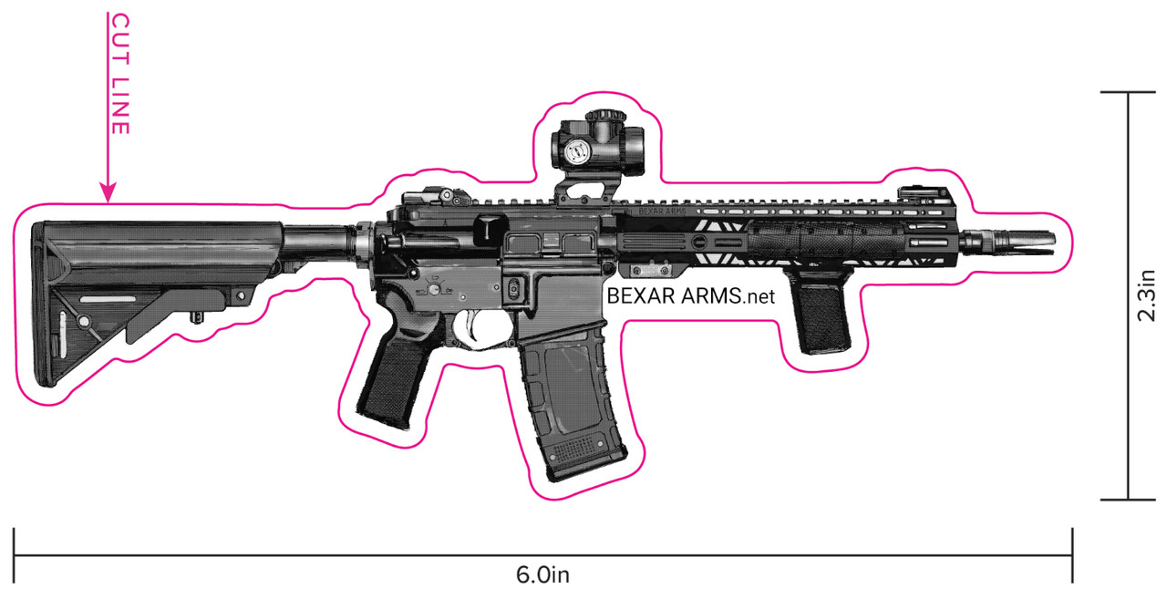 eXcise Optimized SBR Sticker - Bexar Arms