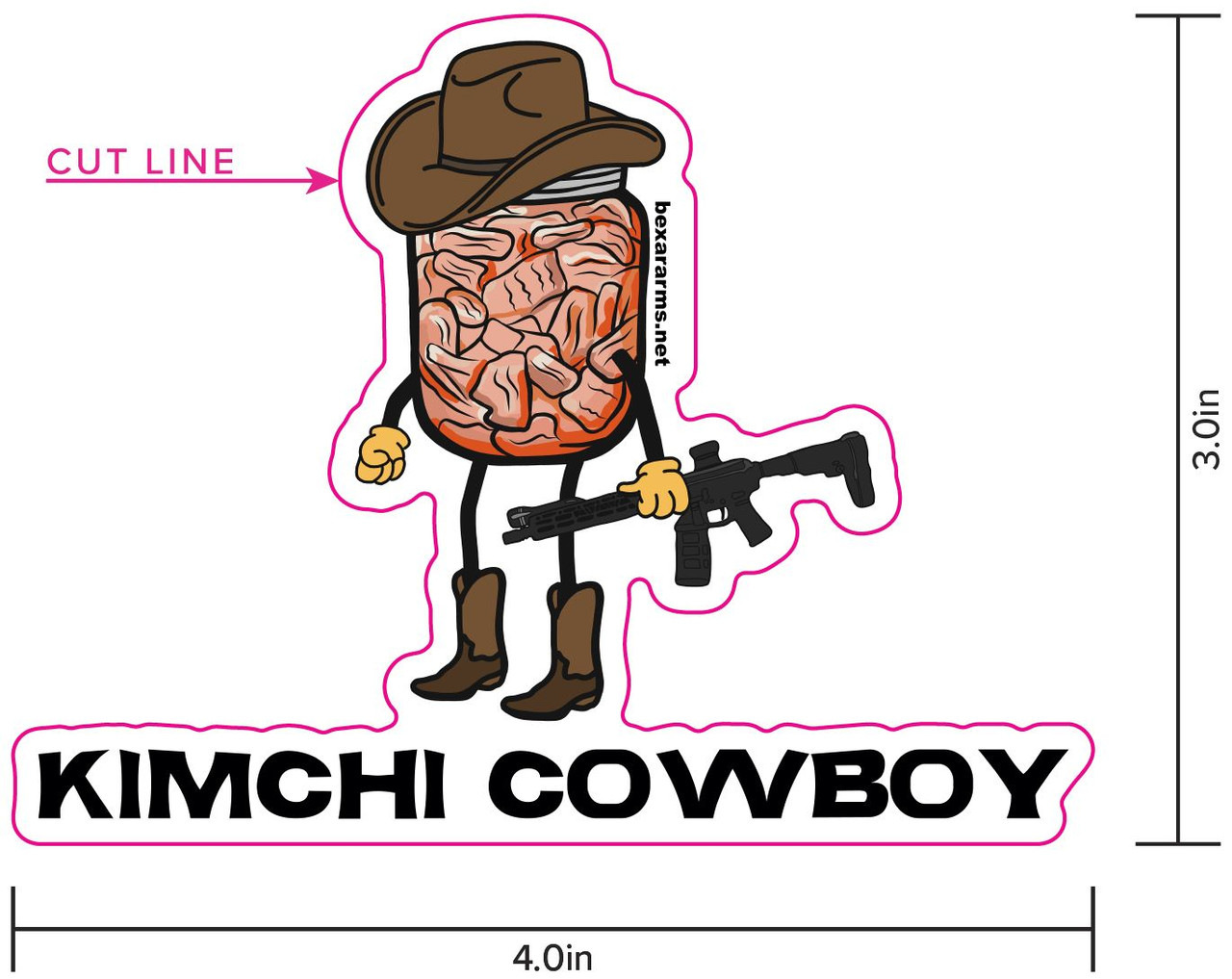 Kimchi Cowboy Sticker - Bexar Arms