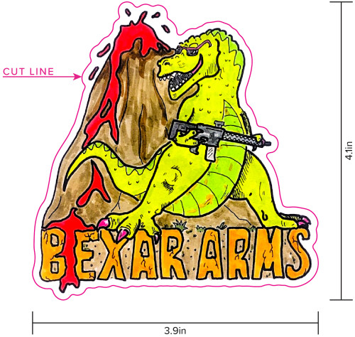 Small Arms Dino Sticker