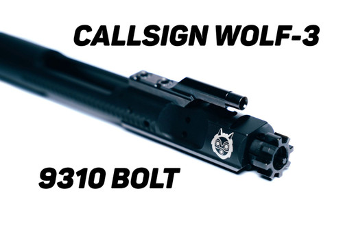 Wolf-3 M16 9310 5.56 Bolt Carrier Group - Black Nitride