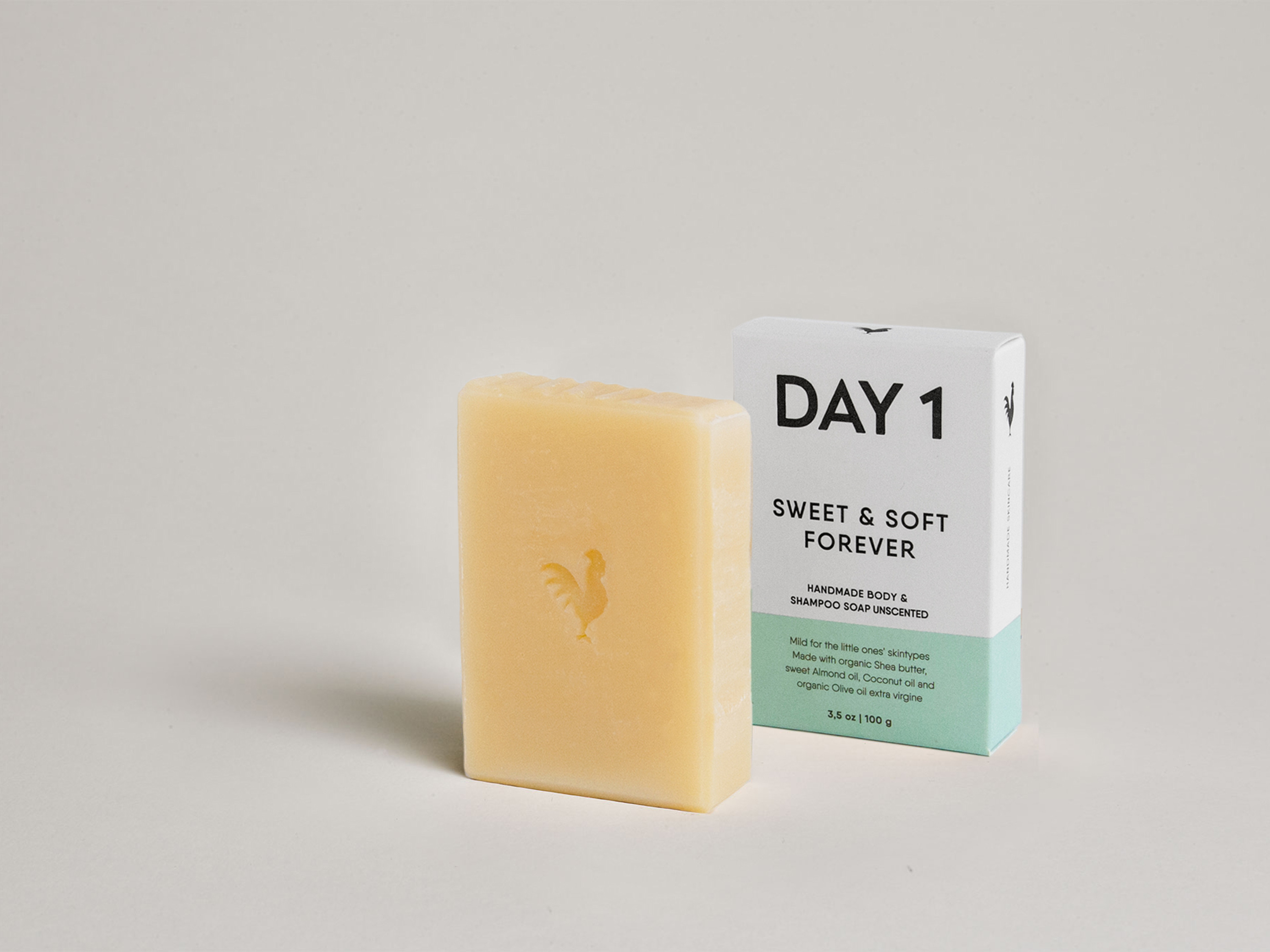 DAY 1 Baby Body & Shampoo Soap Bar - Sweet & Soft forever | No Nasties
