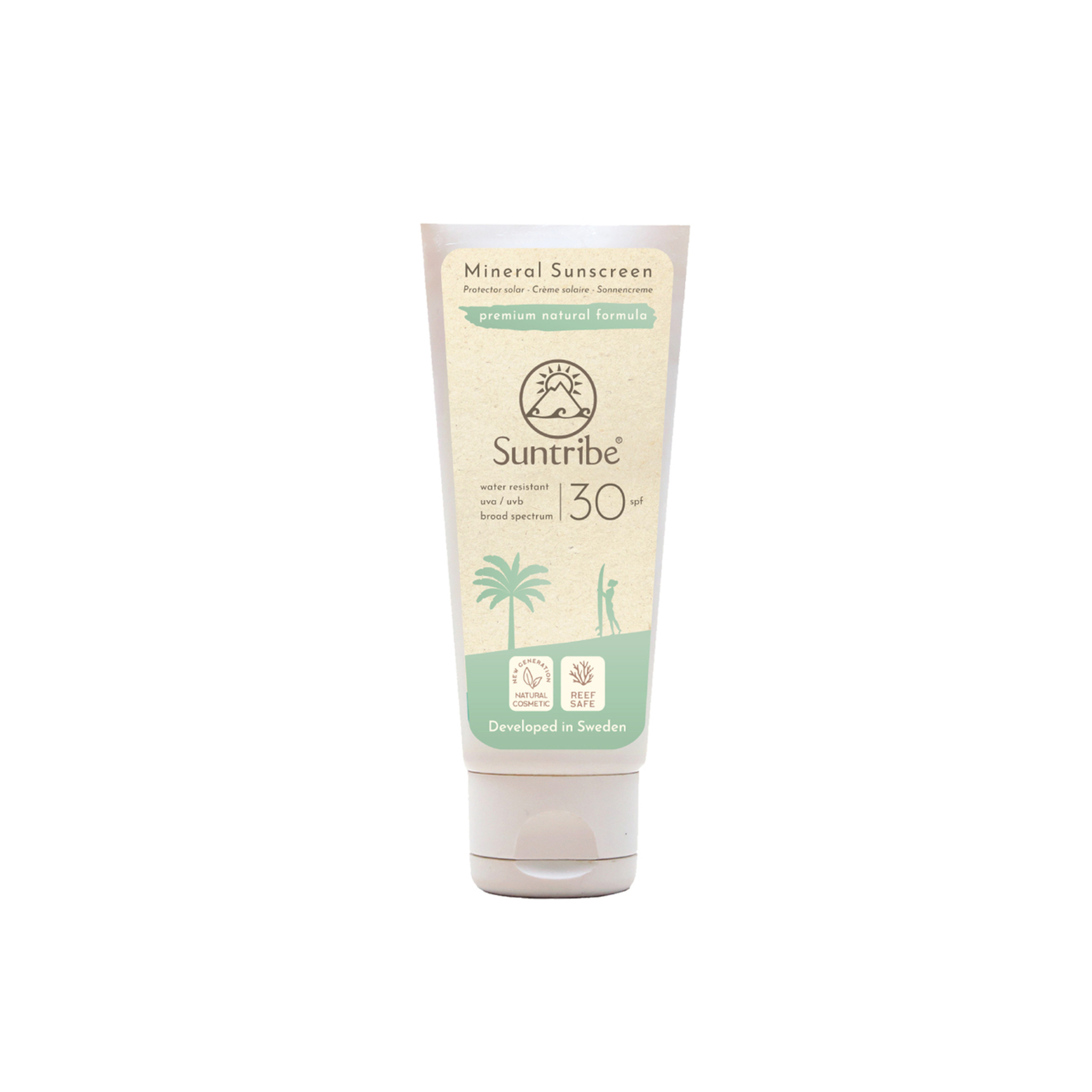 Suntribe Natuurlijke Minerale Lichaam & Gezicht Zonnebrandcrème SPF30 (100ml) | No Nasties