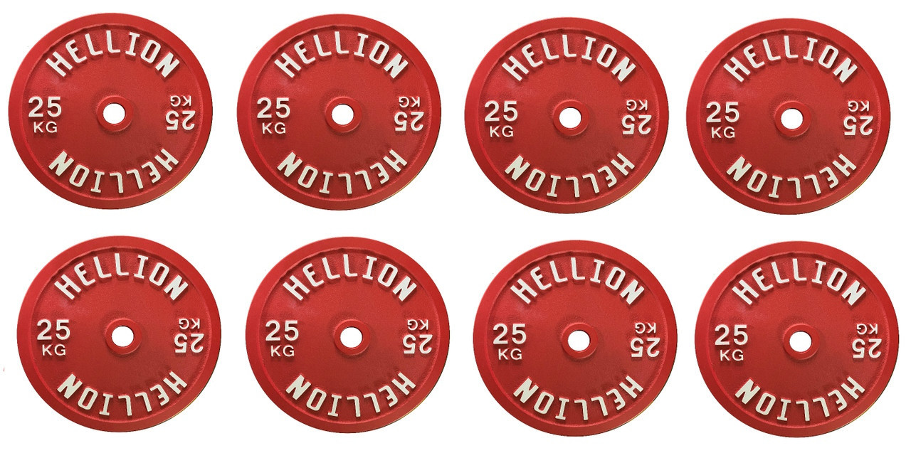 HELLION Calibrated Plate Set - Clearance Set 200kg (4 x 25kg PAIR)