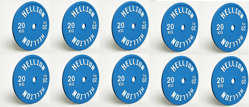 HELLION Calibrated Plate Set - Clearance Set 200kg (5 x 20kg PAIR)