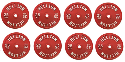 HELLION Calibrated Plate Set - Clearance Set 200kg (4 x 25kg PAIR)
