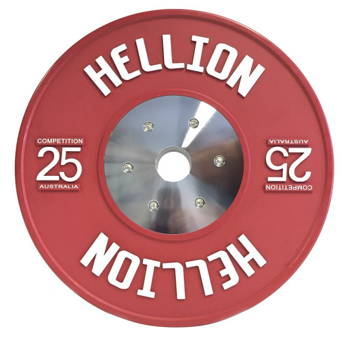 Hellion Elite Competition Bumper Plate V2.0 Raised Logo - 25kg (SINGLE)