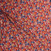 Retro Garden Floral on Mauve Double Brushed Poly/Spandex Fabric By The Yard - Wide shot