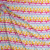 Colorful Hearts and Stripes on White Double Brushed Poly/Spandex Fabric By The Yard - Wide shot