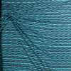Teal, Black, and Grey Crooked Stripe Textured Stretch Jersey Fabric By The Yard - Wide shot