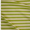 Lime and Ivory Horizontal Stripe Stretch Cotton Micro Rib Fabric By The Yard