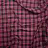 Red, Black, and Grey Plaid Cotton Flannel Fabric By The Yard - Wide shot