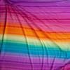 Pink, Blue, and Orange Horizontal Stripe Ombre Lightweight Jersey Knit Fabric By The Yard - Wide shot
