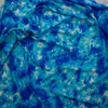 Blue and Aqua Tie Dye Rayon Challis Fabric By The Yard - Wide shot