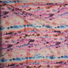 Pink, Coral, Blue, Charcoal, and White Horizontal Banded Tie Dye Brushed Hacci Knit Fabric By The Yard - Wide shot