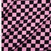 Pink and Black 3/4” Checkers Double Brushed Poly/Spandex Fabric By The Yard