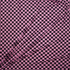 Pink and Black 3/4” Checkers Double Brushed Poly/Spandex Fabric By The Yard - Wide shot