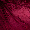 Burgundy Crushed Stretch Velvet Fabric By The Yard - Wide shot