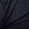 Dark Charcoal and Midnight Plaid Designer Stretch Twill from ‘7 for All Mankind’ Fabric By The Yard - Wide shot