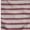 Ivory and Burgundy Horizontal Stripe Designer Gauze Fabric By The Yard